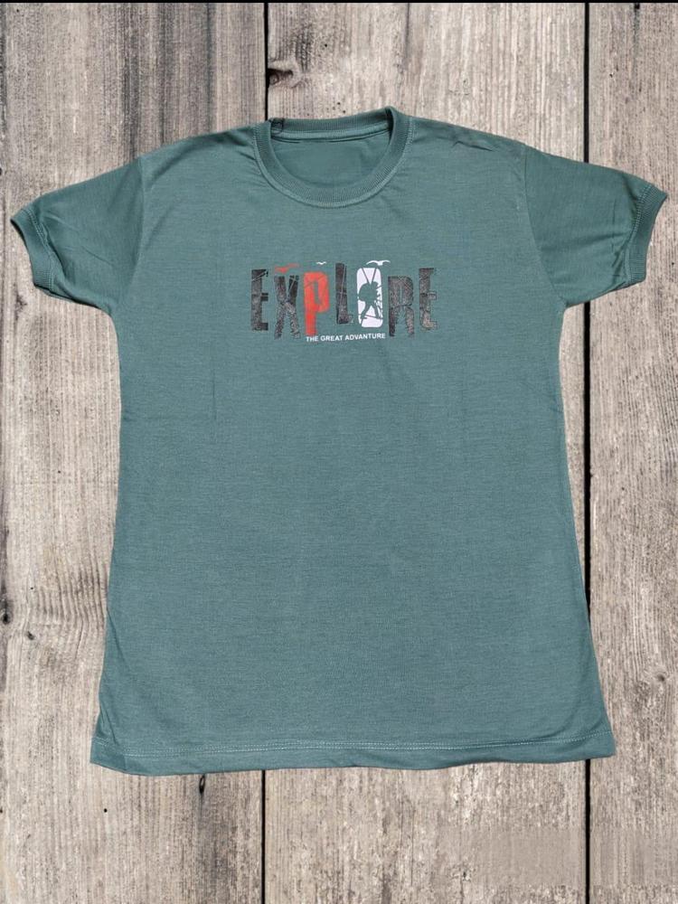 1 Pc Men Jersey Printed Half Sleeves Shirt