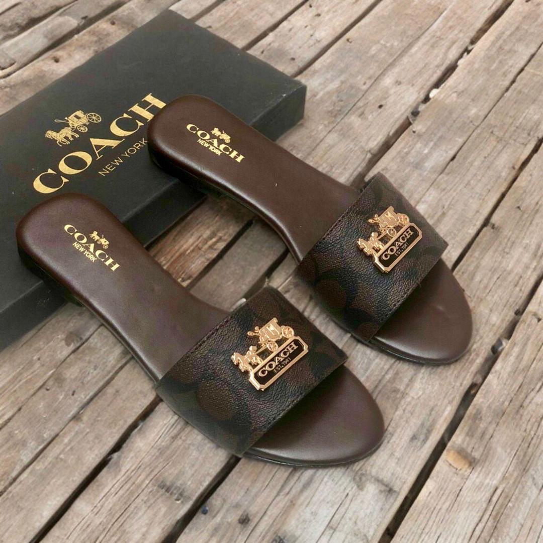 Women’s Formal Brown Synthetic Leather Flats - Available in 6 Sizes (6 Pcs)