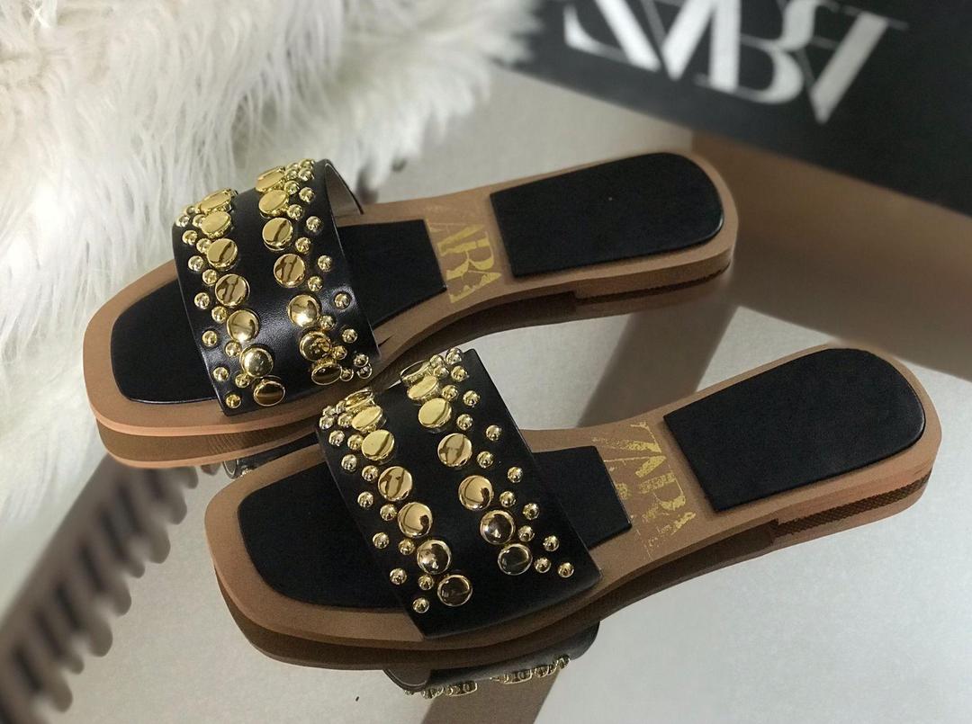 Fancy Women's Synthetic Leather Flats - 1 Pcs in Black