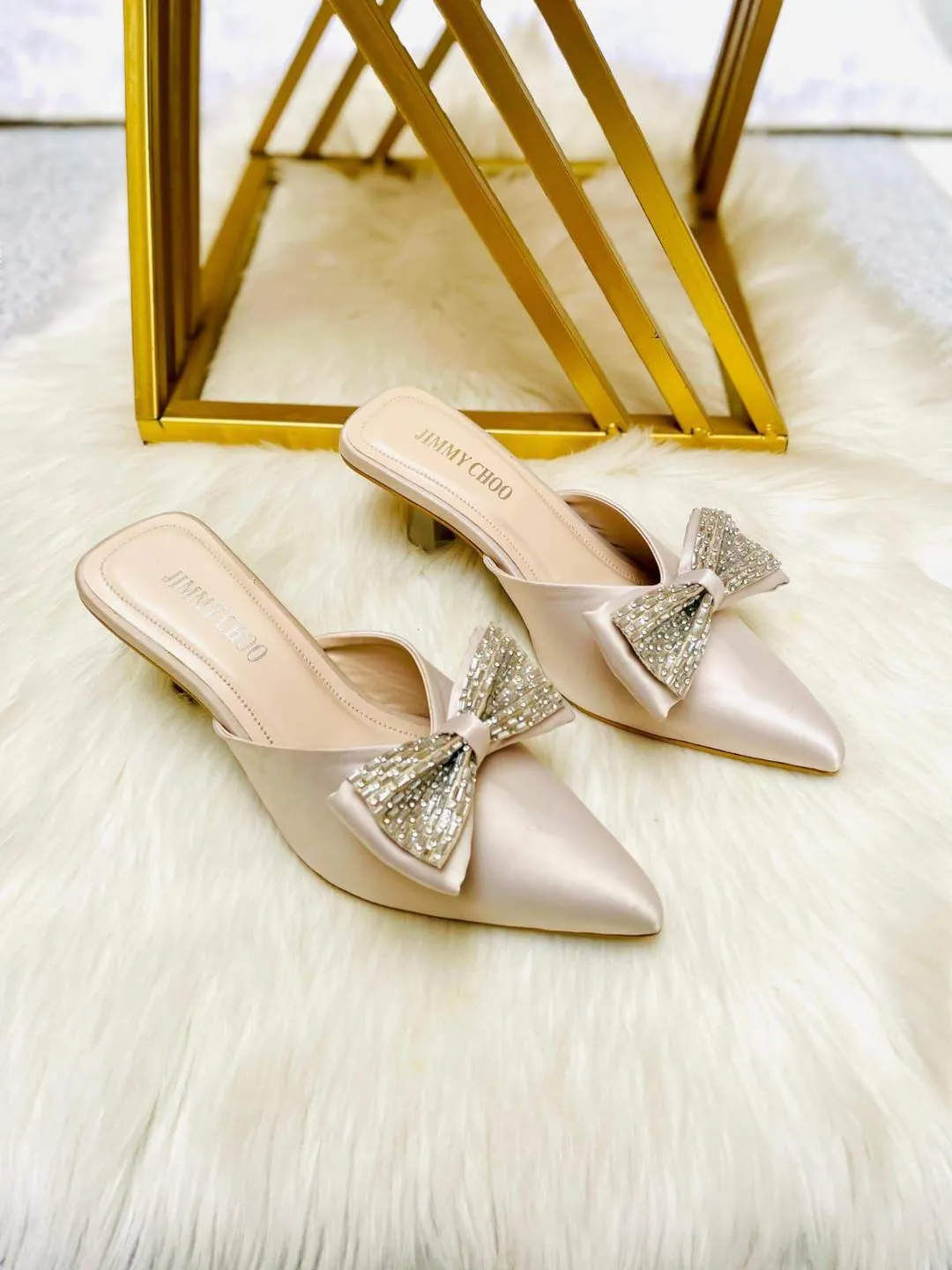 Stylish Women's Leather Heels - Fancy Design - Available in 6 Sizes