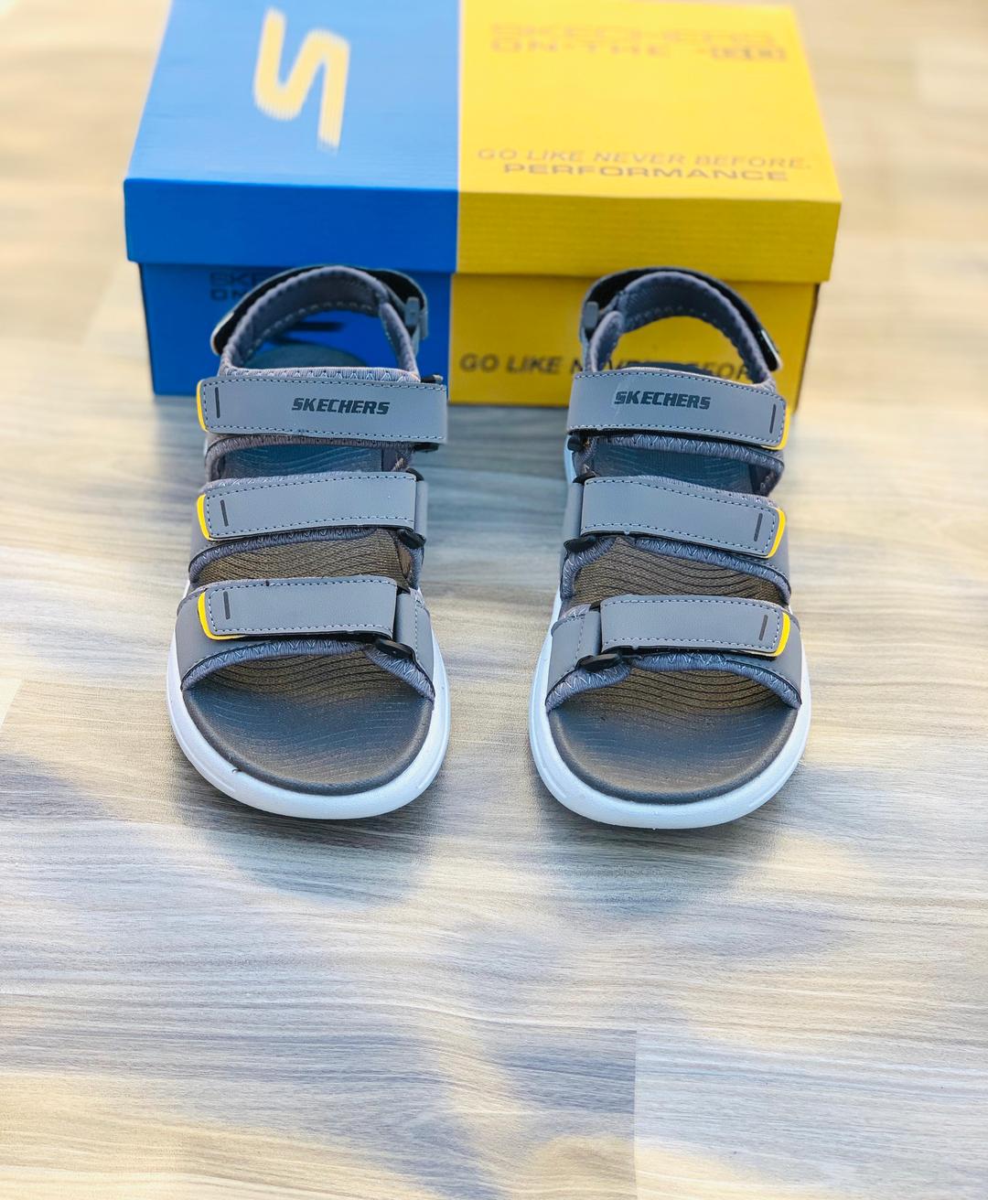 Men's Grey Fabric Formal Sandals - Perfect for Every Occasion