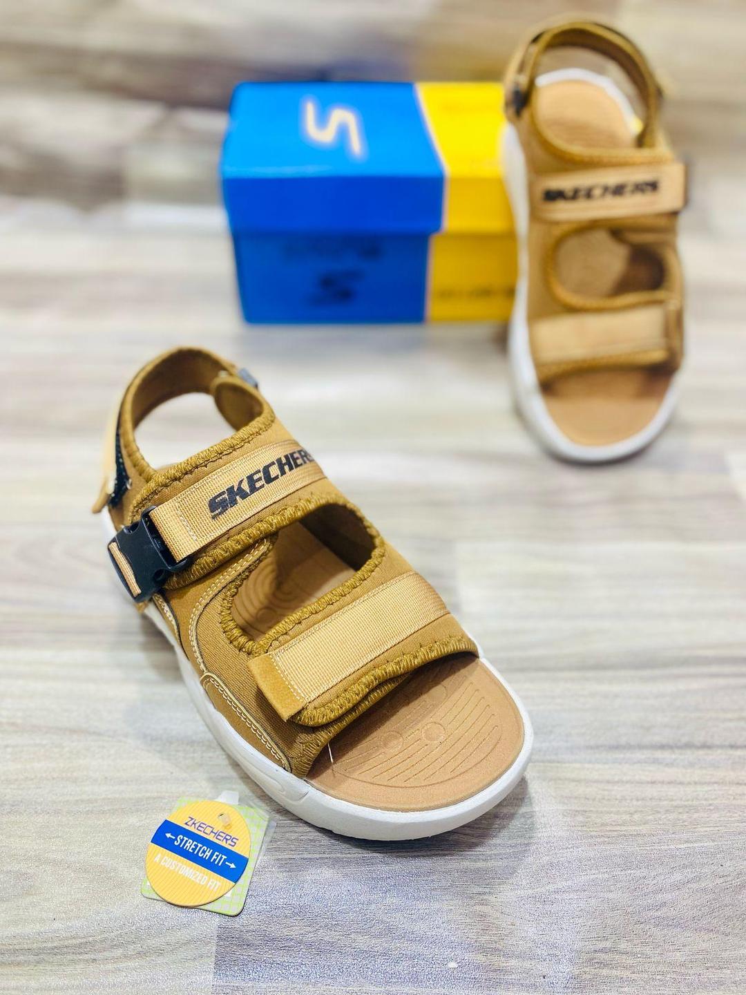 Men's Casual Rexine Sandals - Golden, Available in 6 Sizes