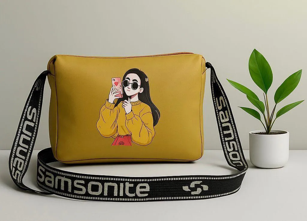 Stylish Women's Embroidered Multicolor Crossbody Bag - 1 Pc