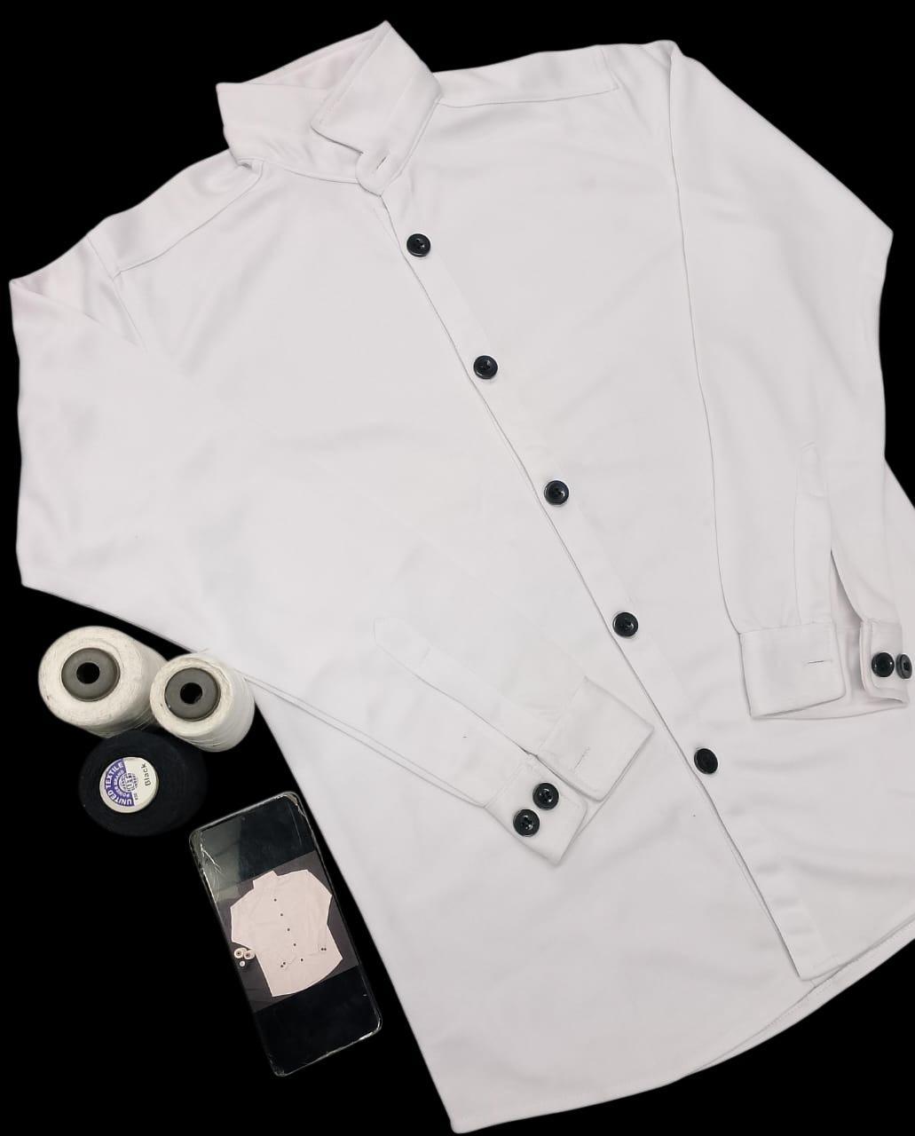 Men's Plain Shirt - 1 Pc Imported Hosiery Soft Collar
