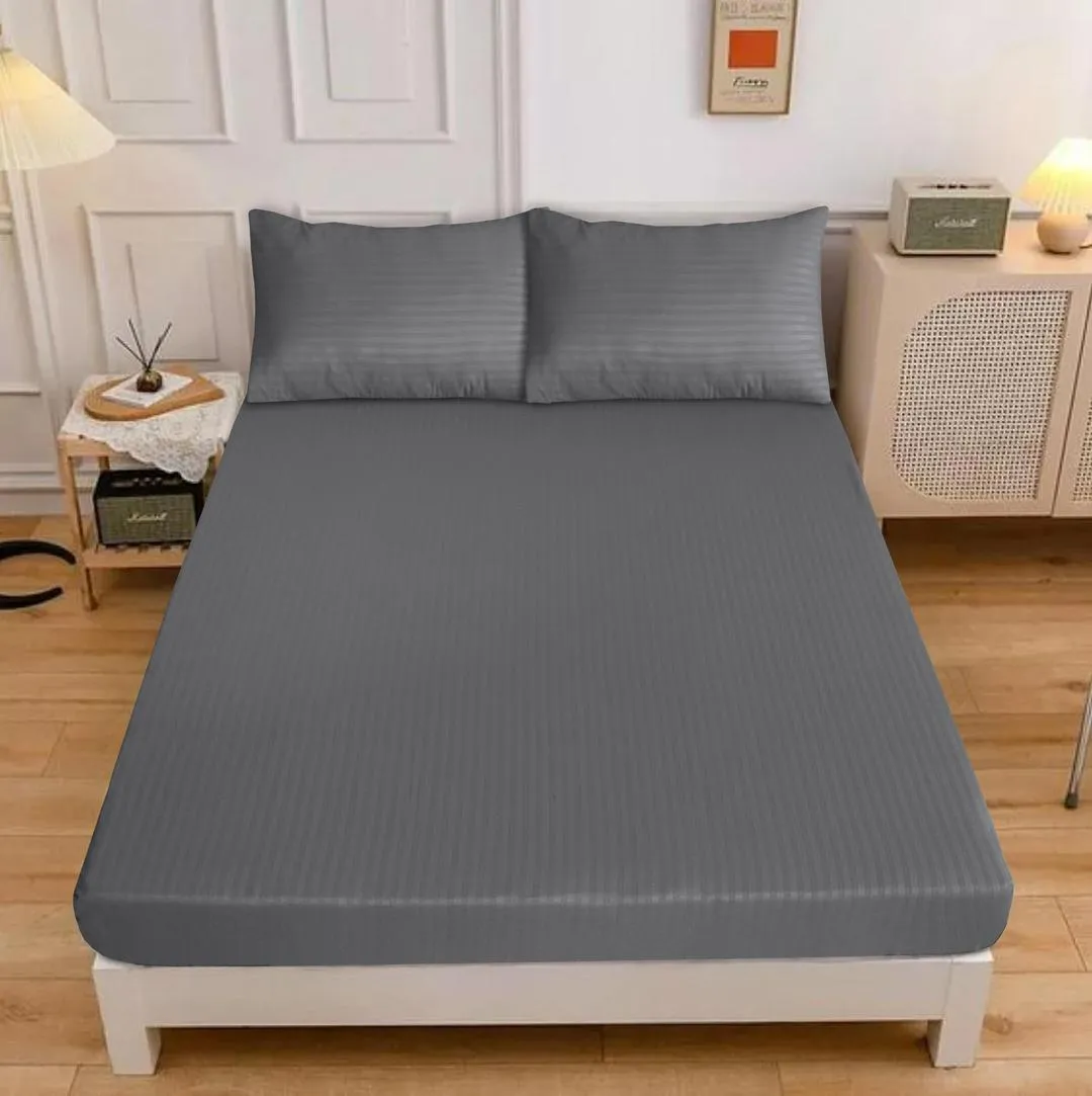 3 Pcs Cotton Sotton Embossed Fitted Sheet