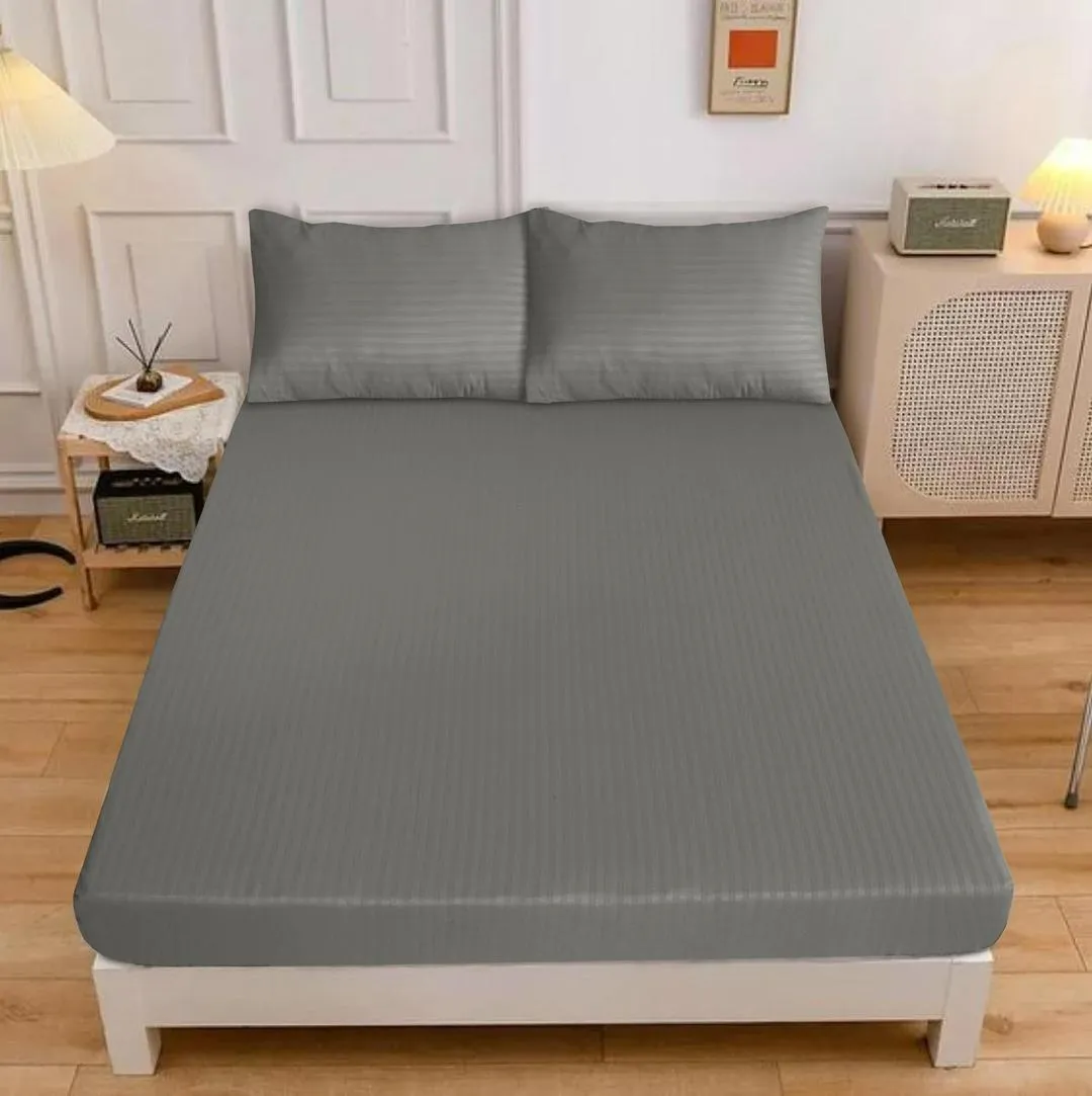 3 Pcs Cotton Sotton Embossed Fitted Sheet