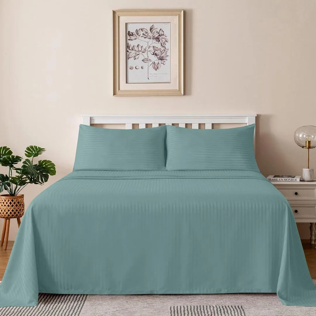 3 Pcs Cotton Sotton Embossed Fitted Sheet