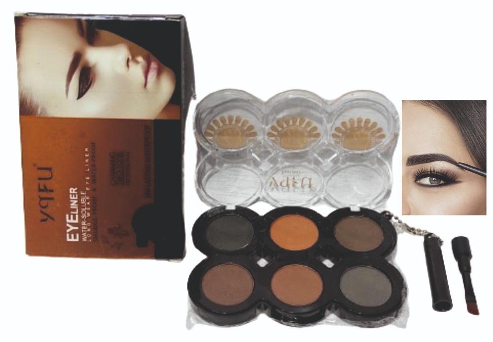 6 In 1 Eyebrow Eyeliner Powder Makeup Palette