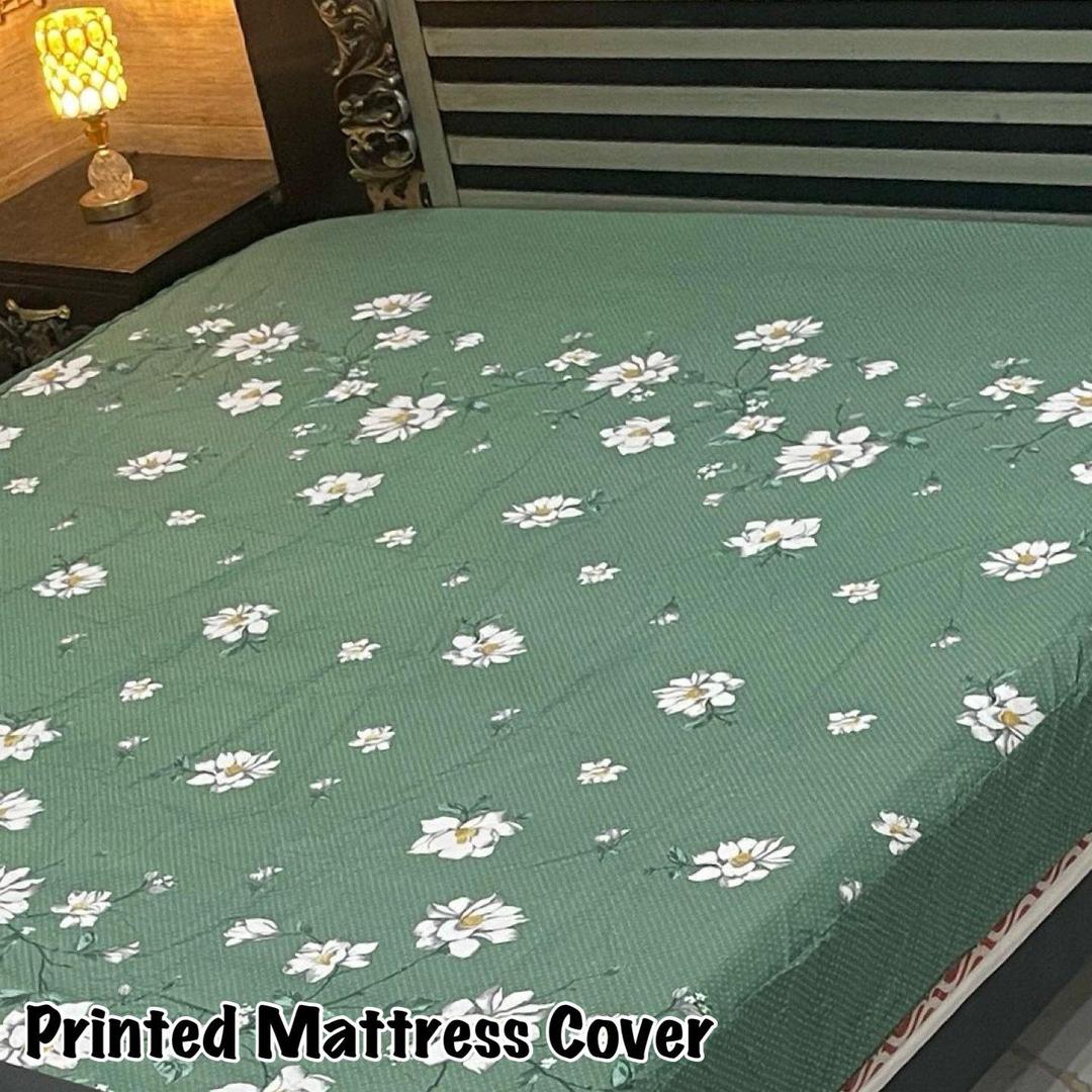 Micro Printed Double Bed Mattress Cover