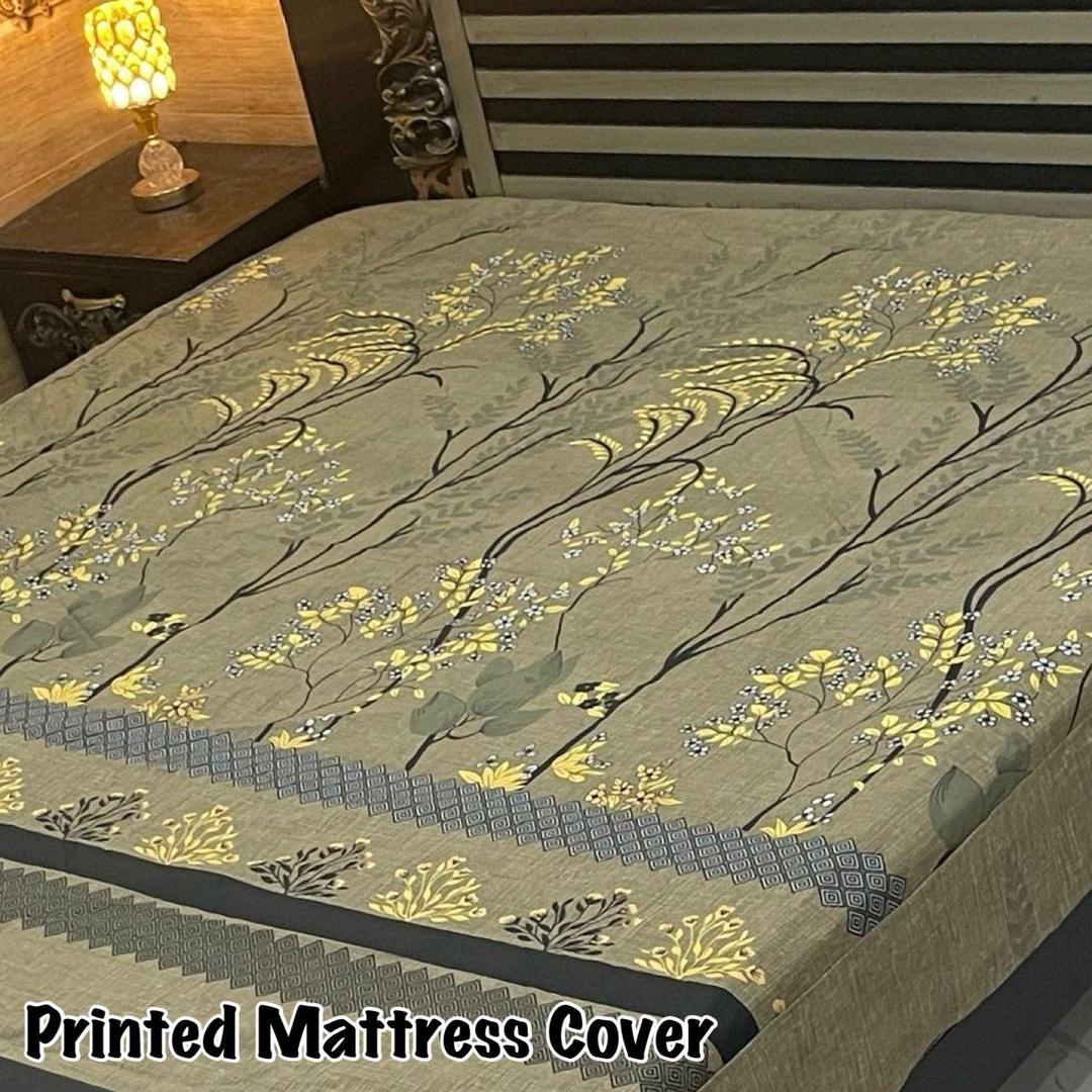 Micro Printed Double Bed Mattress Cover