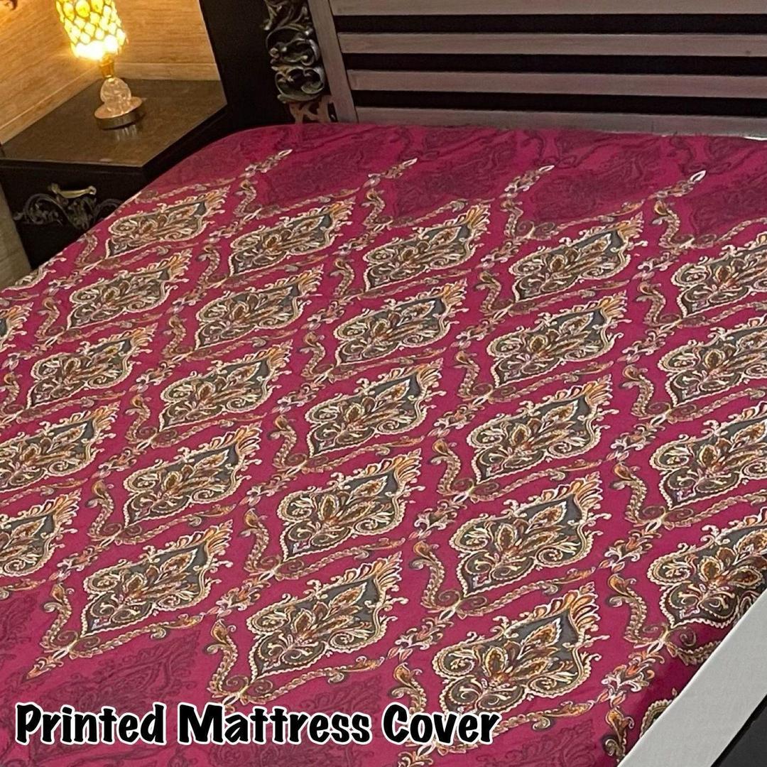 Cotton Printed Double Bed Mattress Cover