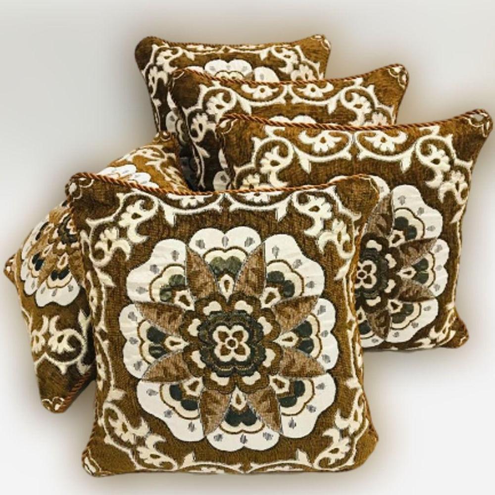 5 Pcs Velvet Jacquard Printed Cushion Covers