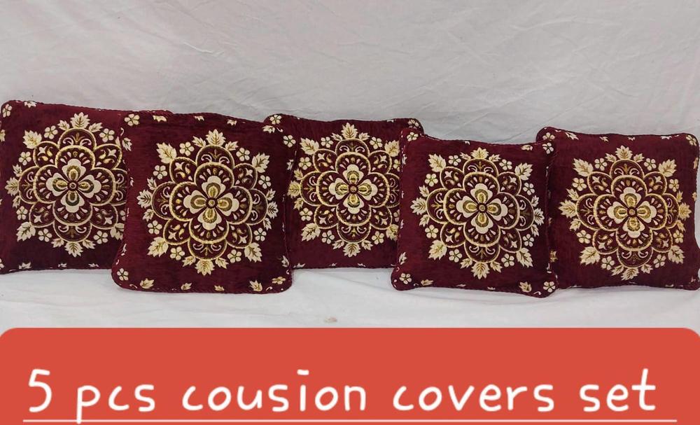 5 Pcs Velvet Jacquard Printed Cushion Covers