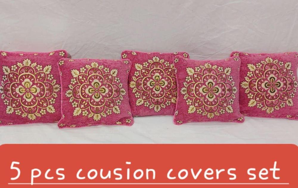 5 Pcs Velvet Jacquard Printed Cushion Covers