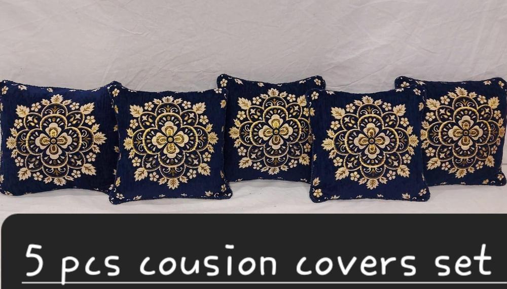 5 Pcs Velvet Jacquard Printed Cushion Covers