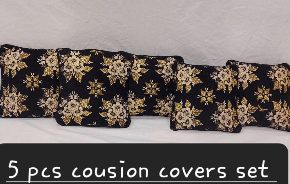 5 Pcs Velvet Jacquard Printed Cushion Covers