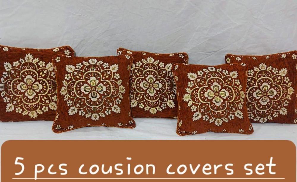 5 Pcs Velvet Jacquard Printed Cushion Covers