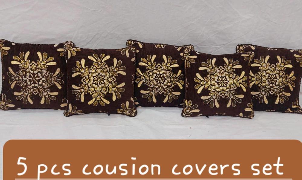 5 Pcs Velvet Jacquard Printed Cushion Covers