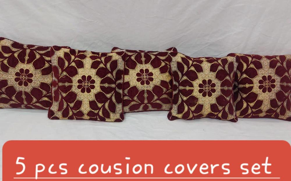 5 Pcs Velvet Jacquard Printed Cushion Covers