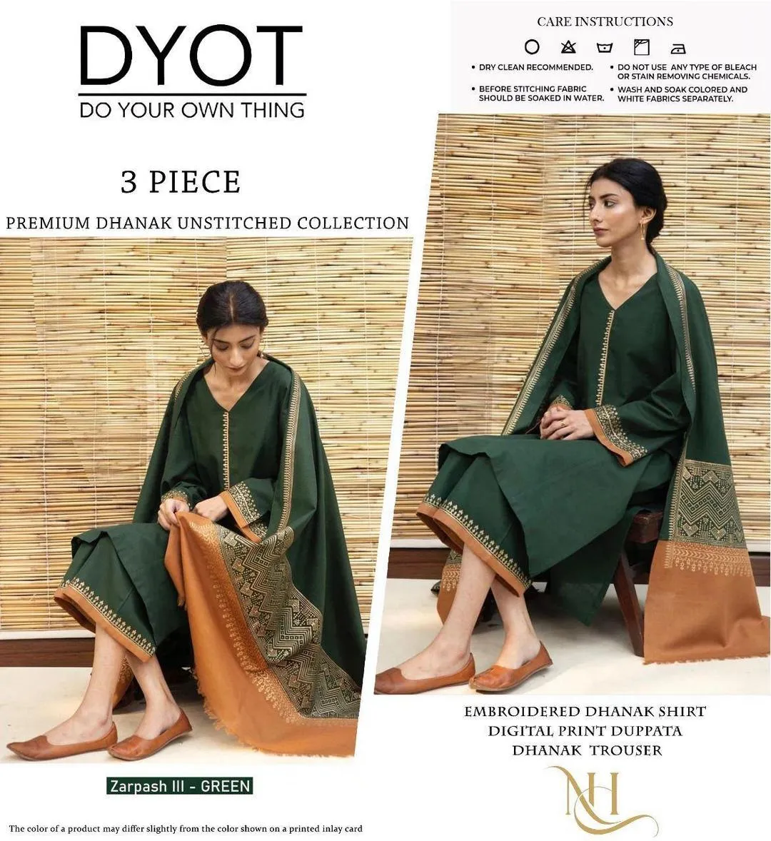 3 Pcs Women's Unstitched Embroidered Suit