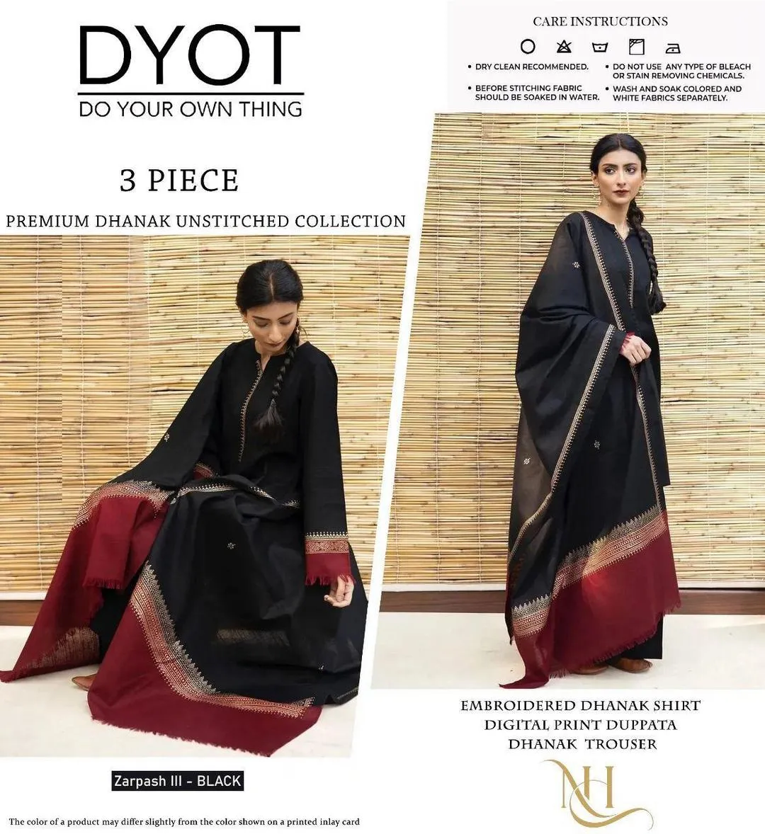 3 Pcs Women's Unstitched Embroidered Suit