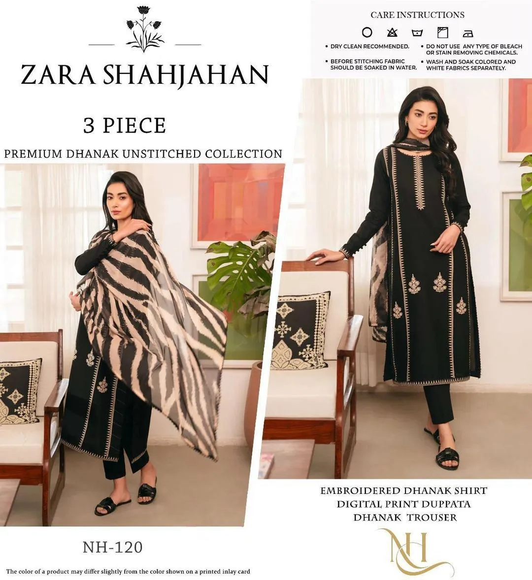 3 Pcs Women's Unstitched Embroidered Suit