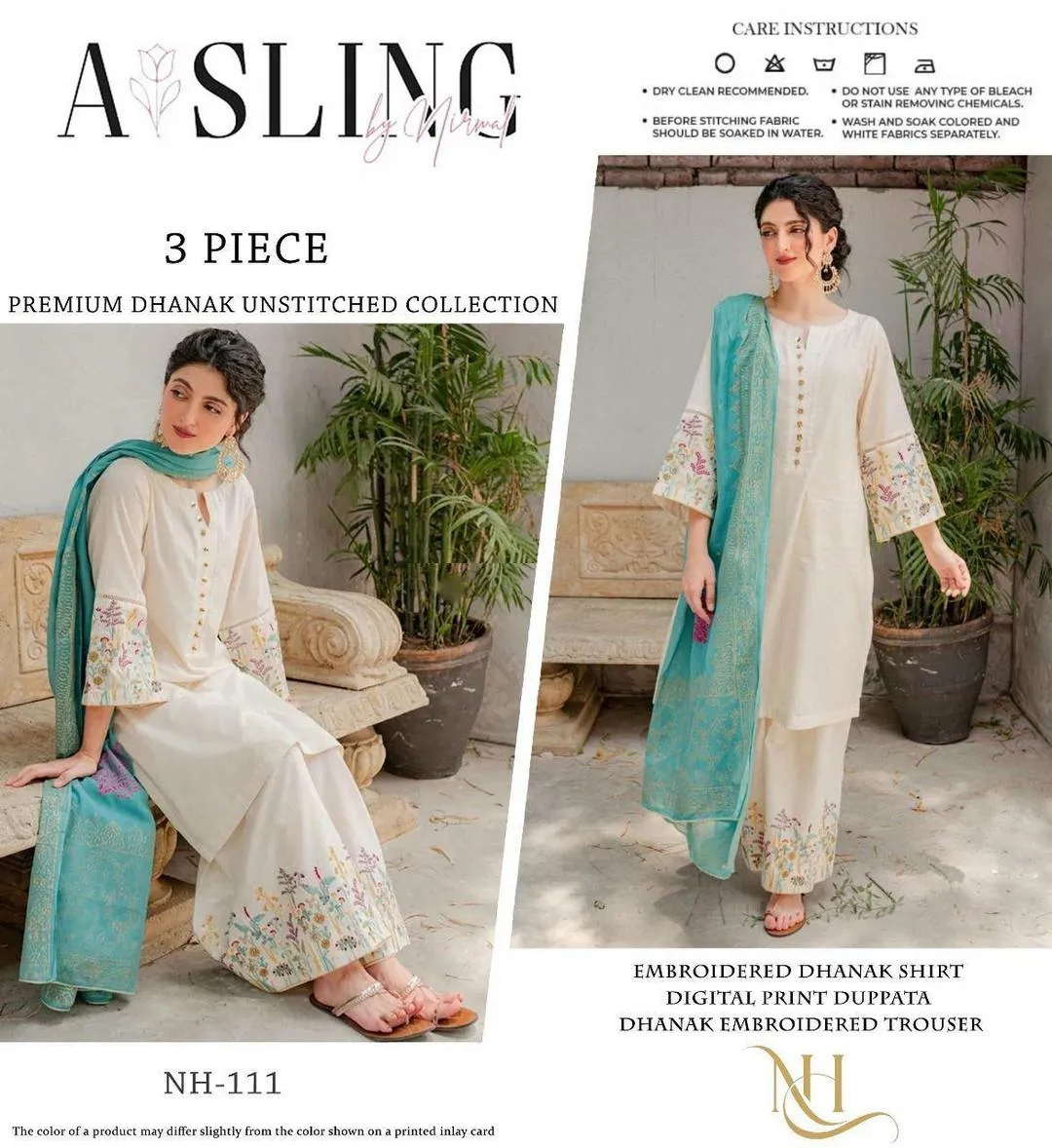 3 Pcs Women's Unstitched Embroidered Suit