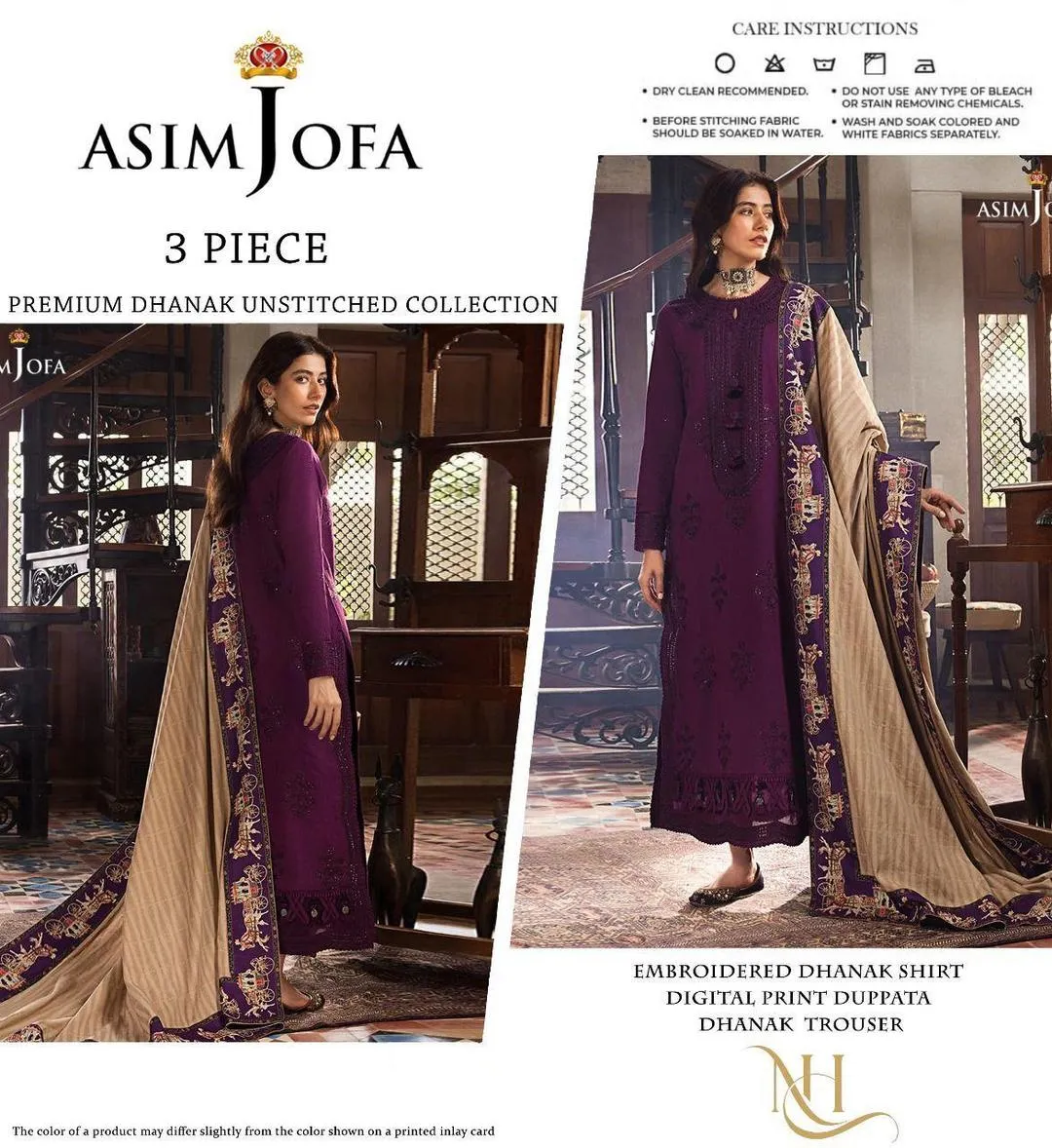 3 Pcs Women's Unstitched Embroidered Suit