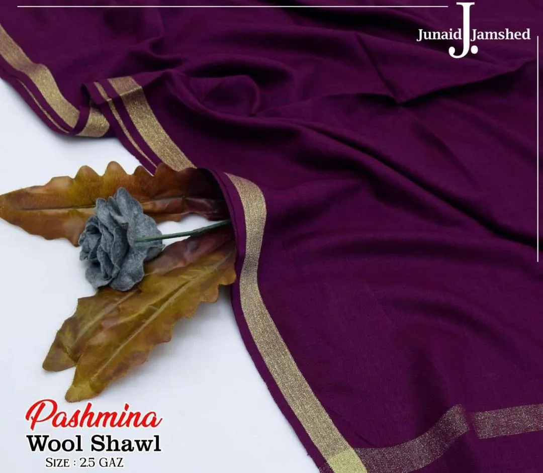 Women's Pashmina Wool Zari Tilla Shawl