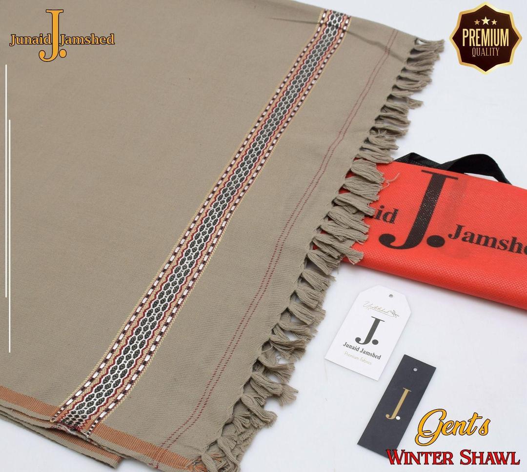 Luxurious Embroidered Wool Shawl | 1 Pc Brown Warmth