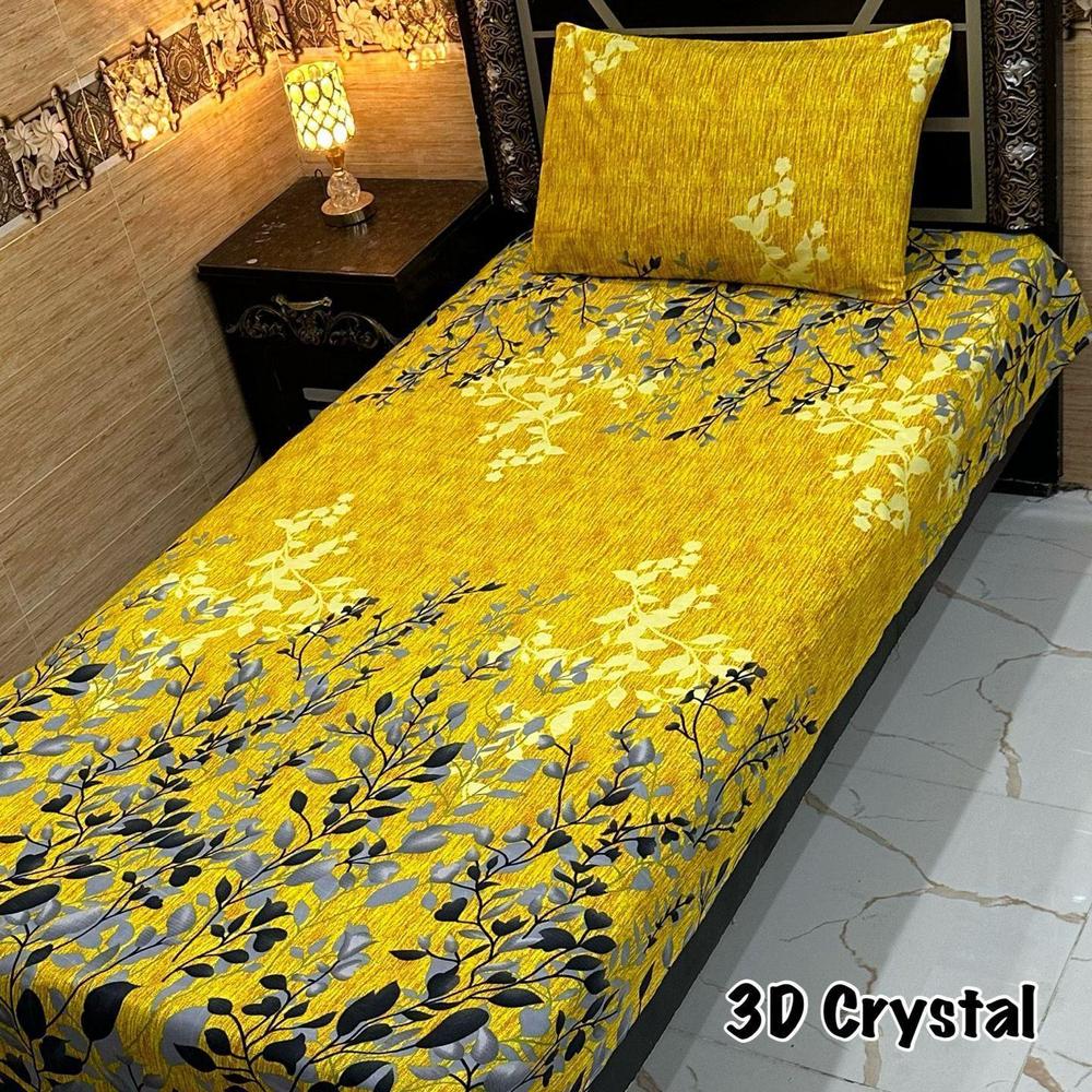 4 Pcs Cotton Printed Single Bedsheet