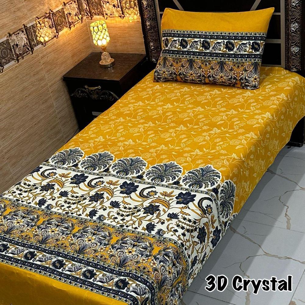 4 Pcs Cotton Printed Single Bedsheet