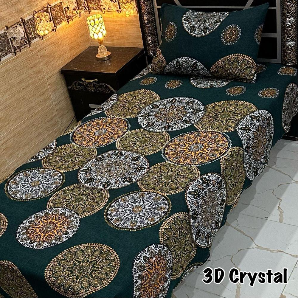 4 Pcs Cotton Printed Single Bedsheet
