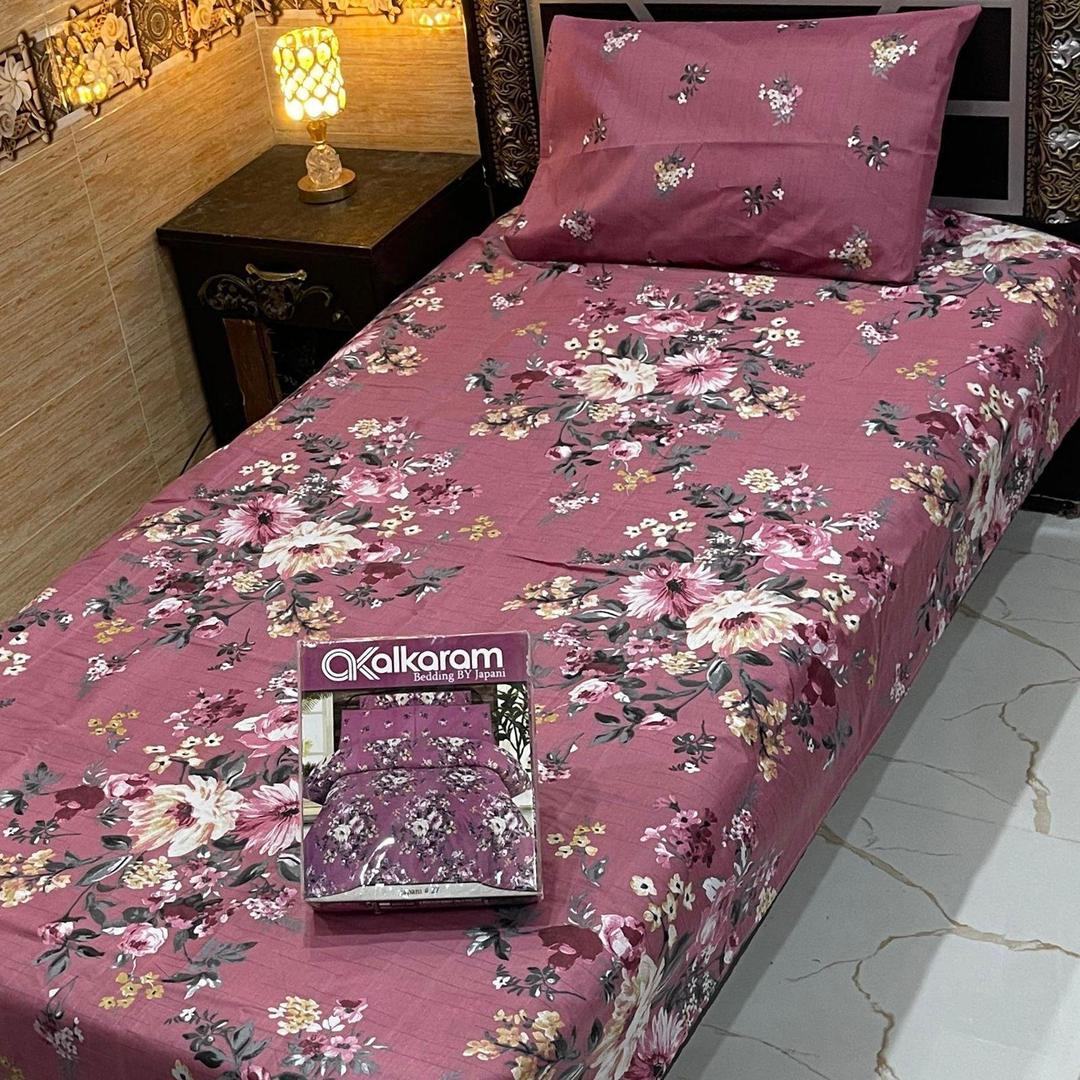 4 Pcs Mix Cotton Printed Single Bedsheet