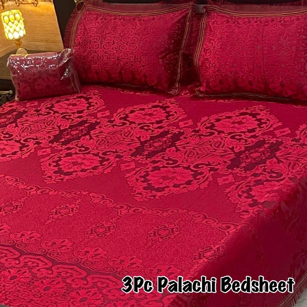 3 Pcs Palachi Embossed Double Bedsheet