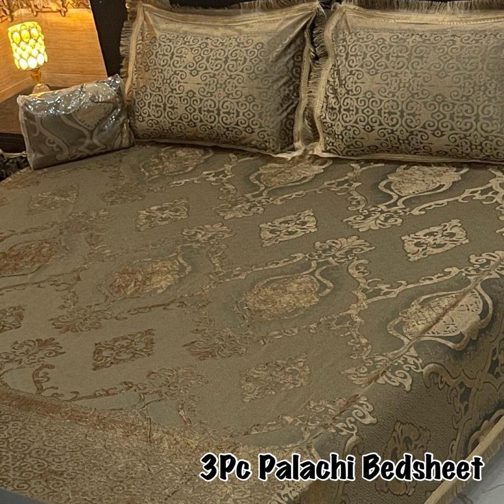 3 Pcs Palachi Embossed Double Bedsheet