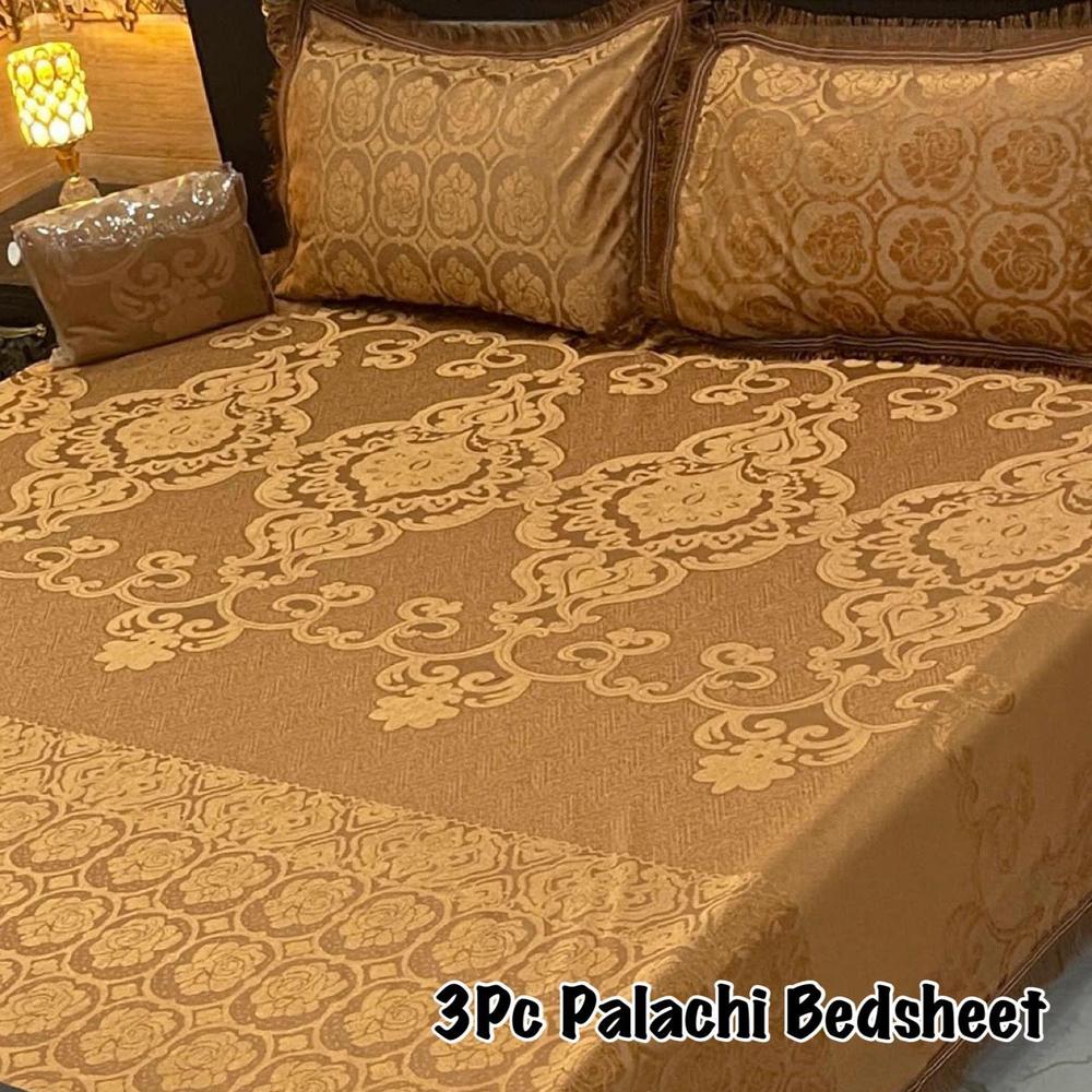 3 Pcs Palachi Embossed Double Bedsheet