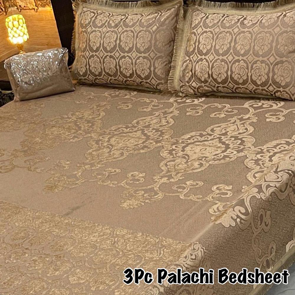 3 Pcs Palachi Embossed Double Bedsheet