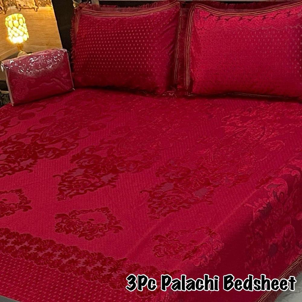 3 Pcs Palachi Embossed Double Bedsheet