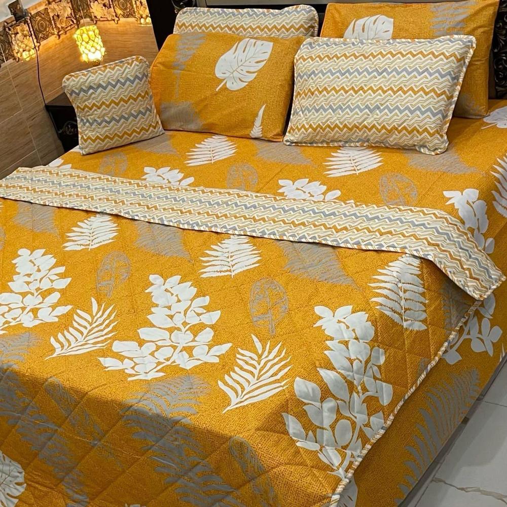 7 Pcs Cotton Printed Comforter Set
