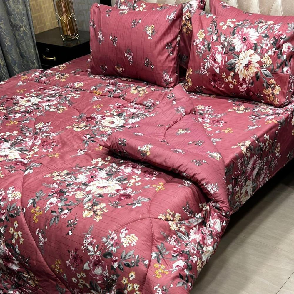 6 Pcs Cotton Salonica Printed Razai Set