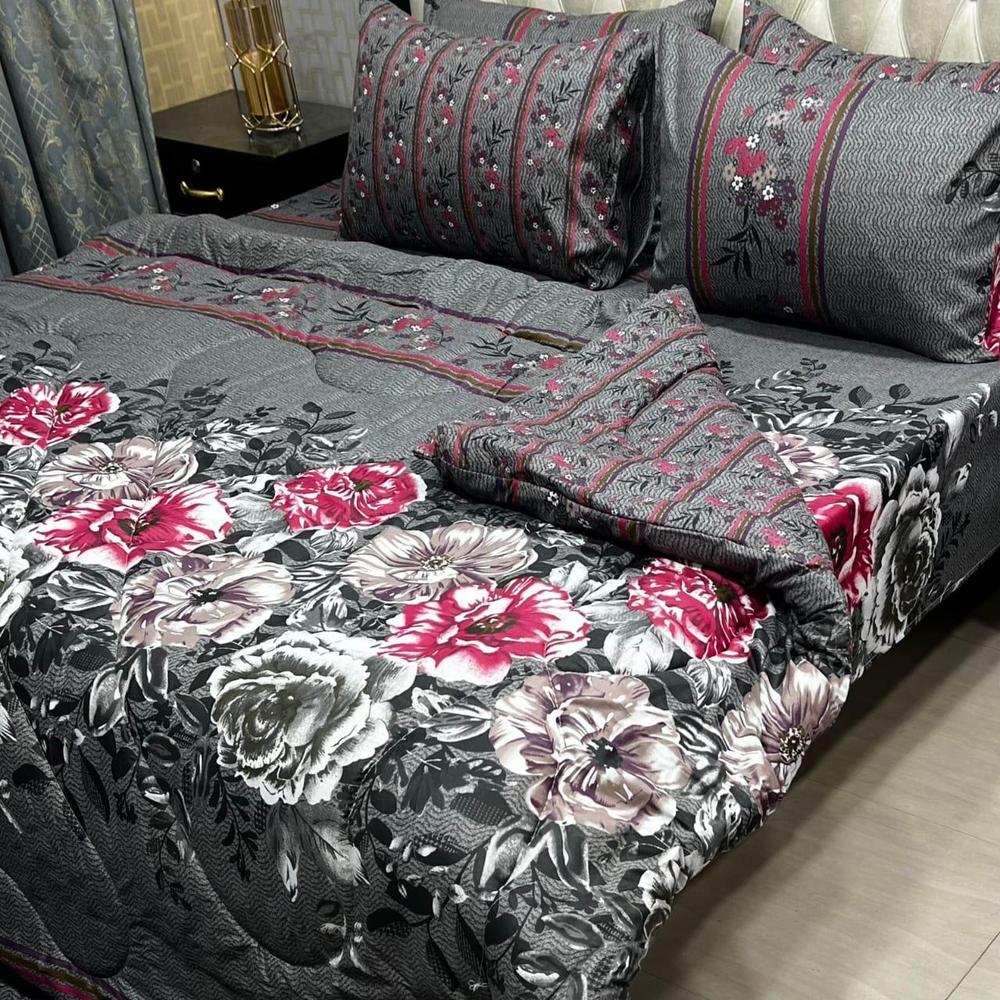 6 Pcs Cotton Salonica Printed Razai Set