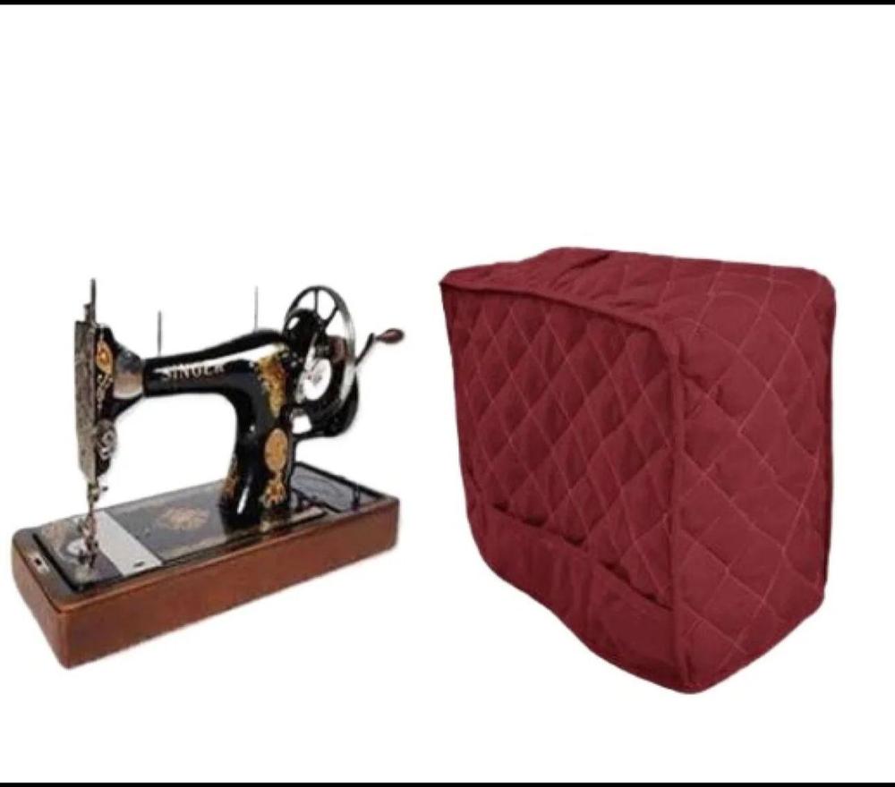 Cotton Plain Quilt Sewing Machine Cover -