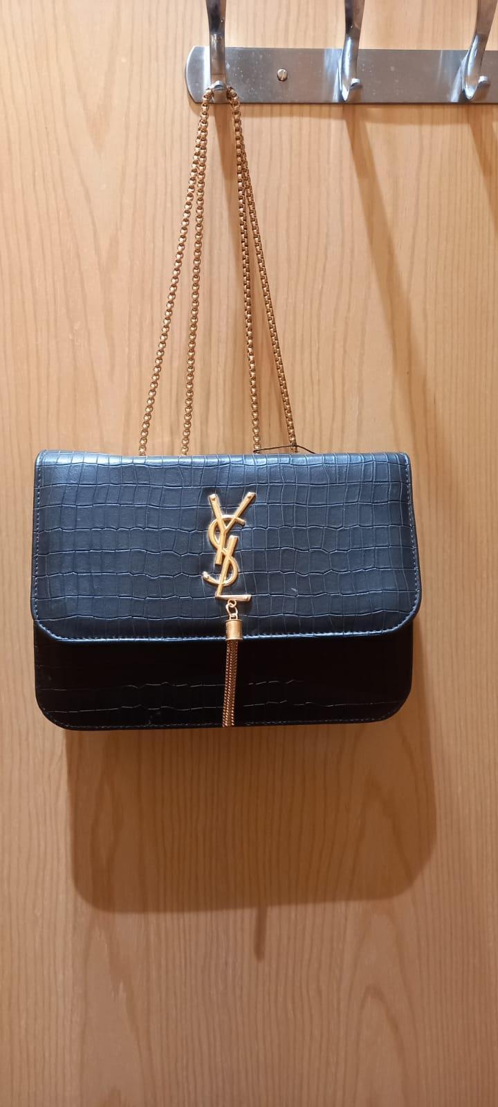 Women's Plain Leather Crossbody Bag - 1 Pc