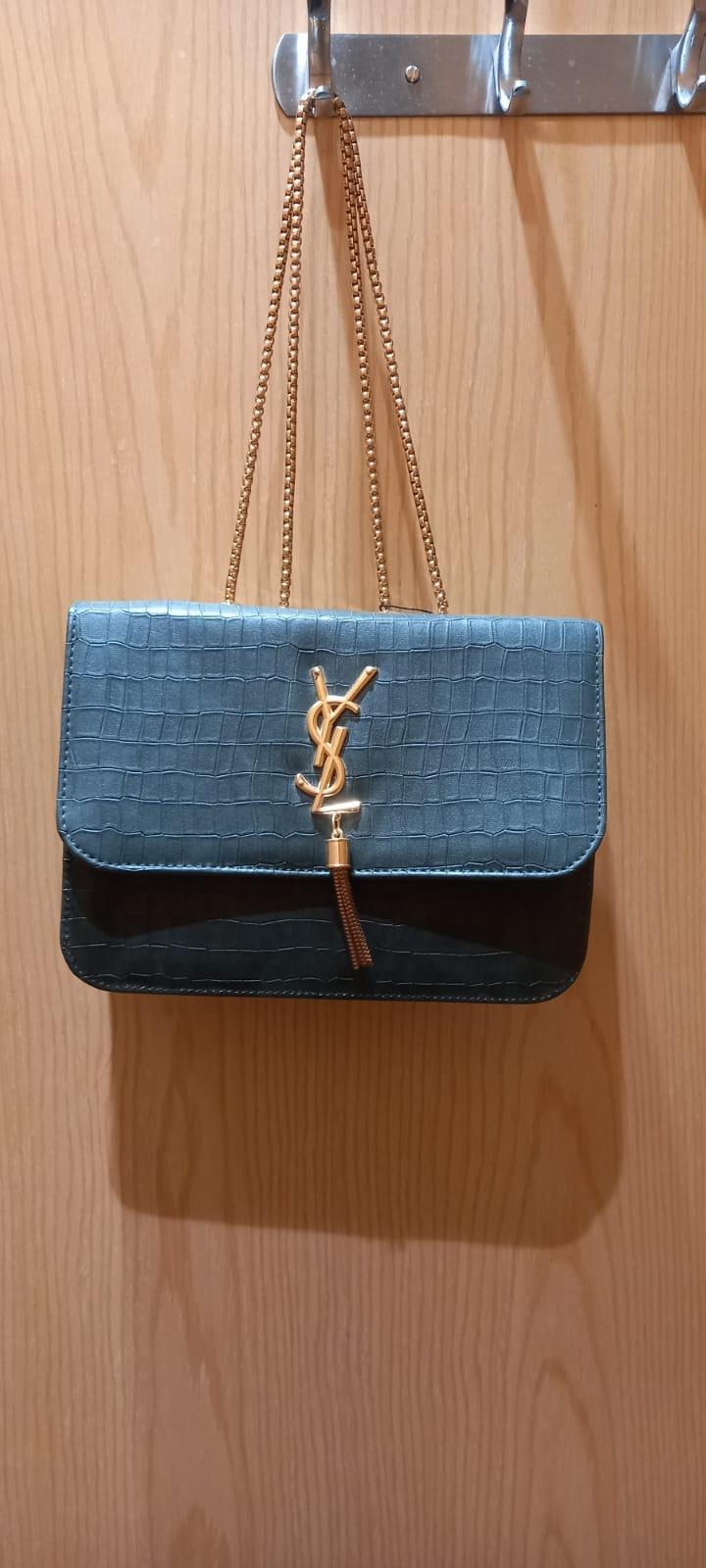 Women's Plain Leather Crossbody Bag - 1 Pc