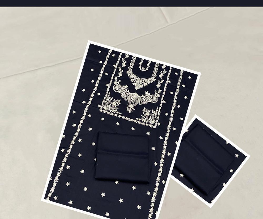 Women's Stunning Intermix Suit Set with Embroidered Design - 2 Pcs