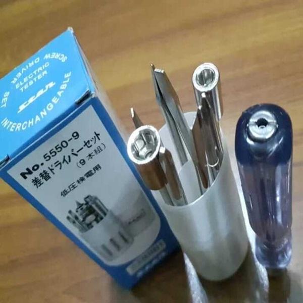Stainless Steel Screw Driver Set Grey 9 Pcs