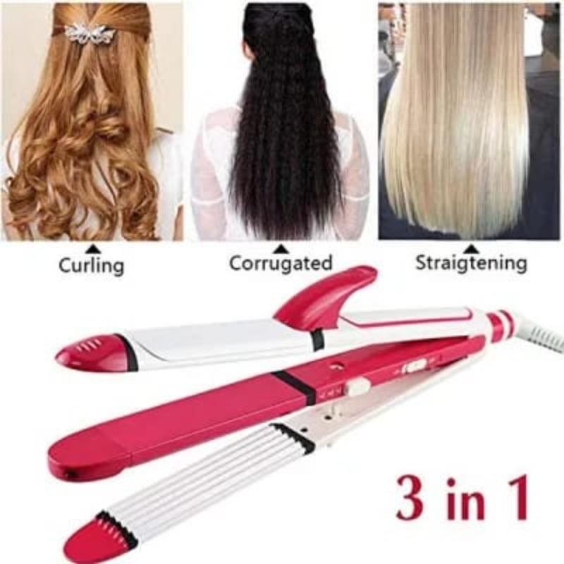 3 in 1 Hair Straightener Roller Curler