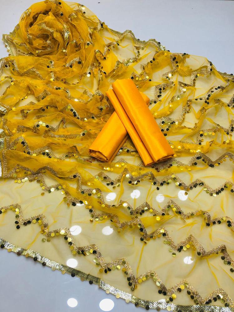 Women’s Unstitched Silk Plain Fancy Dress