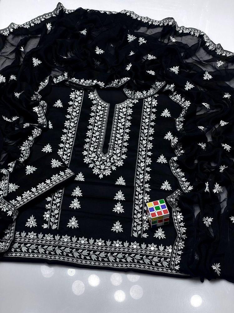 3 Pcs Women's Unstitched Cotton Embroidered Suit